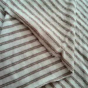 Хлопчатобумажная махровая ткань в полоску, хлопчатобумажная махровая ткань в полоску