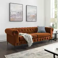 ATUNUS-sofá de tela con 3 asientos, moderno y clásico, tapizado en terciopelo americano, sala de estar cómodo para