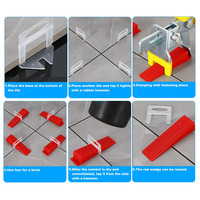 Kit de 100 clips et cales de nivellement de carreaux modernes en plastique réutilisable de 1,5 mm pour appartement