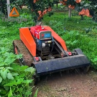 Tondeuse à gazon télécommandée à moteur essence/diesel, coupe-herbe 80cm 100cm 120cm pour usage agricole, verger et pente