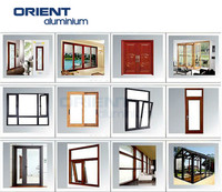 Fenêtres en verre de style moderne pour les maisons Fenêtre en aluminium à double vitrage Fenêtre coulissante en aluminium de conception simple