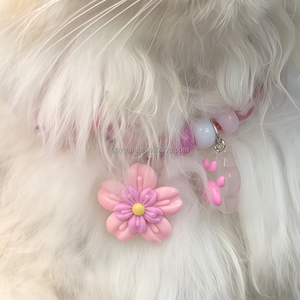 Lindo Collar <span class=keywords><strong>de</strong></span> Perro con Cuentas, Collar Ajustable para Gatito con Campana, Colorido - Product Image 3