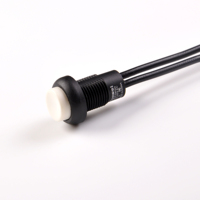 TOOWEI 12mm bouton blanc bouton poussoir momentané verrouillant sur off CE ROHS IP67 interrupteurs à bouton-poussoir avec fils