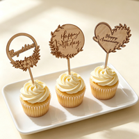 Décorations de gâteaux en bois personnalisées, style rustique campagnard, pour mariage, anniversaire, souvenirs, décorations de desserts, écologiques