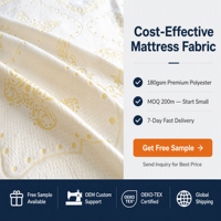 Tissu de matelas jacquard tricoté 180 g/m² pour hôtels, poids moyen, 100 % polyester, certifié OEKO-TEX, écologique, anti-boulochage