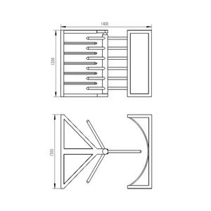 Tourniquet manuel de haute sécurité Karsun, demi-hauteur, pour l'entrée des parcs pour enfants, système de contrôle d'accès par carte, certifié CE - Product Image 3