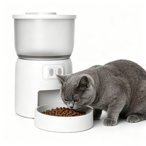 Distributeur automatique de nourriture pour animaux de compagnie avec minuterie, enregistrement vocal intégré, distributeur intelligent de nourriture pour animaux de compagnie, matériau non toxique - Product Image 1