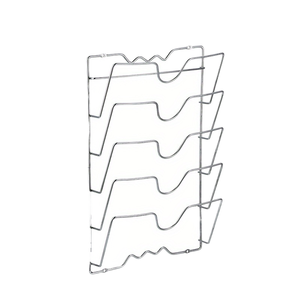 Organisateur de couvercles de type armoire, support de rangement de cuisine à un seul niveau, en métal et acier, à suspendre à la porte, pour couvercles de casseroles et poêles - Product Image 1