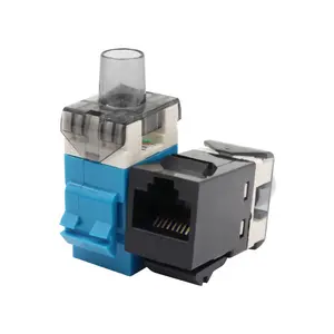 Chất lượng cao kép 110 Loại 180 độ <span class=keywords><strong>Cat6</strong></span> RJ45 UTP <span class=keywords><strong>Keystone</strong></span> <span class=keywords><strong>Jack</strong></span> mô-đun mạng cho viễn thông các bộ phận - Product Image 1