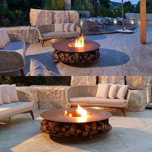 CRUCERO Tamaño personalizado Villa Exterior <span class=keywords><strong>Terraza</strong></span> sin humo Madera/<span class=keywords><strong>Gas</strong></span>/Alcohol/Atomizado/<span class=keywords><strong>Chimenea</strong></span> electrónica 1200mm Fogata independiente - Product Image 3