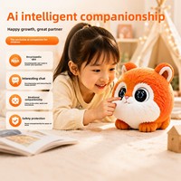 Peluche interactive de 20 cm avec IA, motif petit chat orange, en coton PP, personnalisable pour enfants