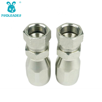 26718D-R5 Raccord hydraulique droit réutilisable blindé, gamme de tailles 16mm-25mm, en acier au carbone et acier zingué, pour raccord de tuyau