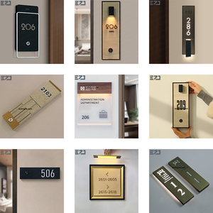 Panneau de signalisation personnalisé EZD en <span class=keywords><strong>ardoise</strong></span> pour salle de bain, WC, motel, appartement, hôtel, numéro de porte - Product Image 5