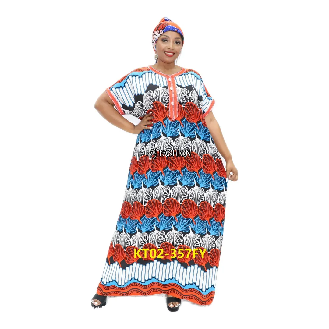 Afrikanisches Frauen kleid Bedrucktes Kleid Mode Plus-Size Langes Einfarbiges Kleid