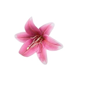 Bouquets de lys artificiels 3D en soie, fleurs réalistes, décorations de mariage - Product Image 5