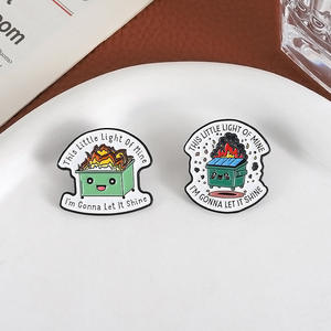 Esta pequeña luz mía, voy a dejar que brille, Pin esmaltado, cubo de basura ecológico, broches de llamas, insignia de solapa, regalo de joyería - Product Image 2
