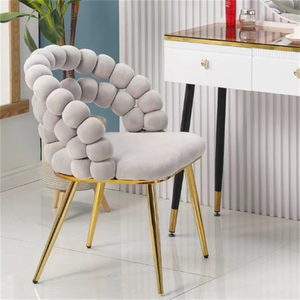 Silla de <span class=keywords><strong>Comedor</strong></span> de Estilo Moderno, Asiento de Tela de Algodón, Estructura de Acero Resistente, para Hogar, Oficina, Baño, Dormitorio, Villa, Cafetería, Hotel, Boda - Product Image 3