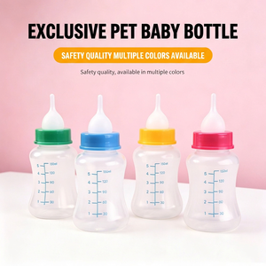 Ensemble de biberons pour petits animaux, 150ml, biberon d'alimentation rond en plastique réutilisable pour chatons, chiots, lapins, livraison directe - Product Image 3