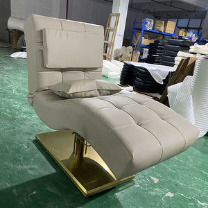 Mesa de Masaje de Salón de Lujo con Base Rectangular Ajustable de PU Dorado, Diseño Moderno para Hotel y Uso en Exteriores - Product Image 5