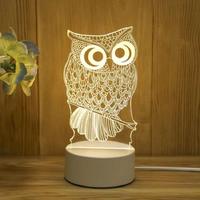 Hermosas Lámparas de Mesa Acrílicas 3D Personalizadas, Lámparas LED de Noche Recargables para la Iluminación de la Habitación