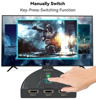 Sélecteur de commutateur 4K/2K HDTV 3-en-1 avec câble adaptateur pour PS3 PS4 PS5 Xbox 360 Autres appareils pour les applications de haut-parleur de moniteur