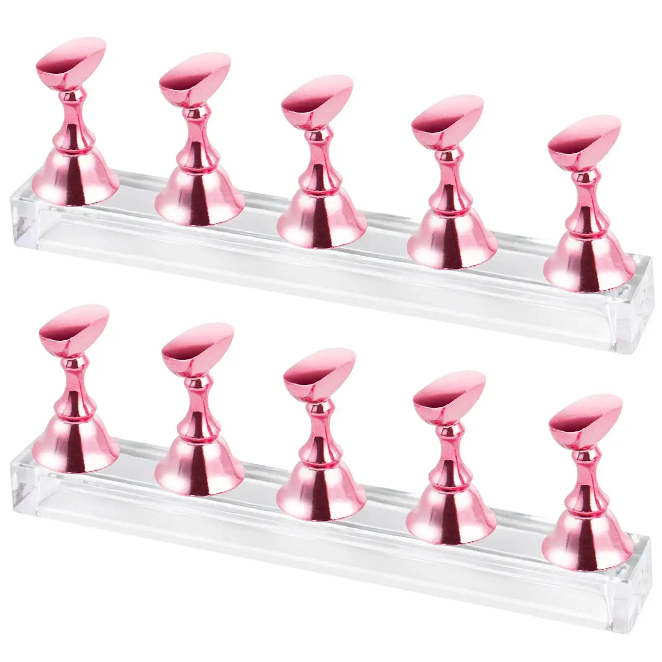 Reusable Acrylic Nail Practice Stand Magnetic Nail Tips Practice Holder DIY Nail Training Display Stands