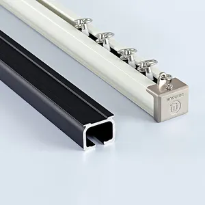 High Quality Heavy Duty 2.8mm Thickness Aluminium Curtain Track Stage Curtain Track Hotel Curtain Track