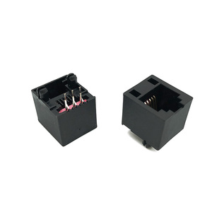 5224 rj25 kết nối điện thoại nữ đen <span class=keywords><strong>6P6C</strong></span> H = 12.7mm sân 1.27mm phẳng pin 6 địa chỉ liên lạc dọc đầu vào RJ12 <span class=keywords><strong>PCB</strong></span> ổ cắm - Product Image 3