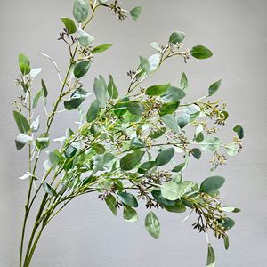 Bouquet d'eucalyptus artificiel Meng Jie 30cm-100cm en PVC, fleur en soie pour décoration de mariage et de maison, verdure - Product Image 3