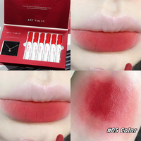 Art Value Big Red Series Matte Lip Glaze Set Red Velvet Lip Clay sous forme liquide Collier hydratant longue durée