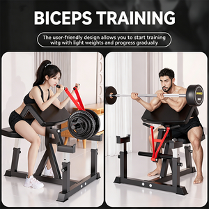 <span class=keywords><strong>Banc</strong></span> de musculation commercial réglable pour curls, support d'entraînement des bras pour biceps et <span class=keywords><strong>triceps</strong></span>, chaise de fitness pour la maison pour exercices avec haltères - Product Image 3