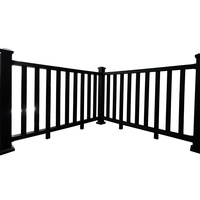 Bammax nouveauté résistant aux intempéries extérieur WPC terrasse garde-corps système de garde-corps composite pour la décoration de jardin à la maison