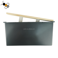 Mangeoire de ruche en plastique de 3,5 L avec filtre automatique et cadre d'abeille, capuchon en bois, état neuf pour ruches d'abeilles et nid d'abeille