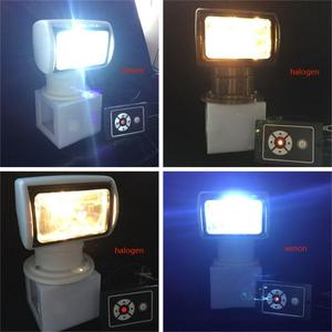 Hot venda pesquisa luz branca 100W 12V/24V Halogênio/<span class=keywords><strong>Xenon</strong></span> holofote remoto 320 ° em torno de 75 ° up and down rotation ISURE MARINE - Product Image 4