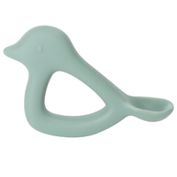 Cuillère d'apprentissage en silicone en forme d'oiseau pour bébé, ustensile d'alimentation facile à saisir pour tout-petits, couverts d'apprentissage pour la maison