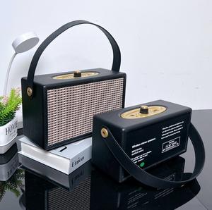 Altavoces inalámbricos de cuero de madera para el hogar Retro clásico Altavoz Bluetooth con sonido Hifi más <span class=keywords><strong>fuerte</strong></span> - Product Image 2