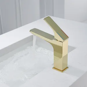 Deck Mounted Single Handle Basin Faucet Washbasin Faucet Single Lever Mixer Tap Spout Lavatory Faucet