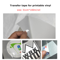Rouleau de vinyle auto-adhésif imprimable transparent éco-solvant ruban de transfert amovible pour vêtements vinyle de transfert de chaleur