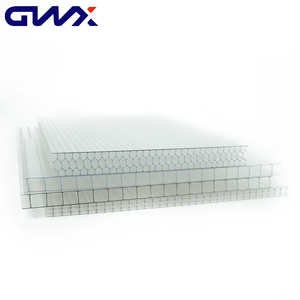 GWX personalizado <span class=keywords><strong>transparente</strong></span> 6mm 10mm 4 cubiertas de panal de <span class=keywords><strong>policarbonato</strong></span> hojas de <span class=keywords><strong>policarbonato</strong></span> 4x8 1/4 pulgadas - Product Image 3