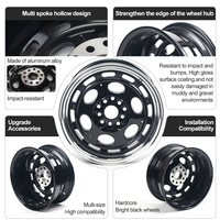 Jante en alliage d'aluminium à motif de boulons de pneu de voiture tout-terrain/ATV, style rétro multi-trous, en acier, vente directe usine, pour chariot de golf