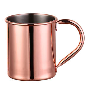 Sıcak satış bakır Moscow <span class=keywords><strong>Mule</strong></span> kupaları dövülmüş bardak paslanmaz çelik ısı yalıtım bakır kaplama altın kolları ile kupa bakır - Product Image 5