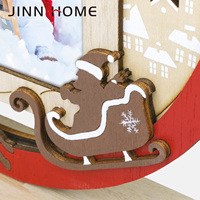 Ornements en bois écologiques modernes personnalisés de 10 cm, décoration d'intérieur, bricolage, cadeau de Thanksgiving, cadeau de Noël, couleur personnalisée, vente en gros