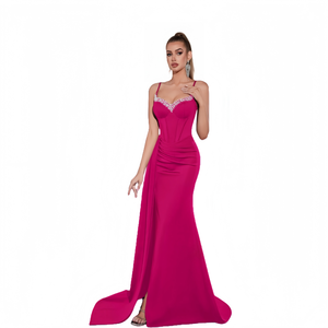 sachin and babi light blue dress Rhian Plus size fat evening dress v-neck flying sleeve party dress