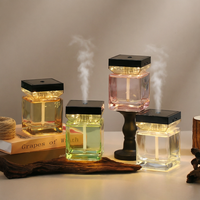 Diffuseur de parfum intelligent en verre 500 ml avec éclairage d'ambiance sans flamme pour chambre, salon, salle de bain - Style épuré