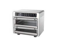 Four électrique ménager à double cavité 36L-Contrôle indépendant de la température à 2 zones, multifonction pour la cuisson de gâteaux et de viandes à rôtir