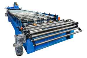 1200mm 먹이 다리 갑판 사다리꼴 지붕 시트 상업용 금속 지붕 용 금속 패널 롤성형 기계 - Product Image 2