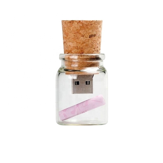 Unique Design Drifting Bottle USB Flash Drive Pen Drive 4GB 8GB 16GB 32GB Memory Stick Pendrive USB U Disk