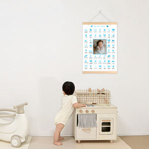 Langue personnalisée My First Times Baby Poster avec aimant Bâtons de bois Baby Shower New Parents Gift Toddler Milestone Memory Poster - Product Image 5