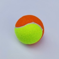 Balles de tennis d'entraînement portables écologiques bicolores pour adultes et enfants - Haute élasticité, diamètre 2,5 pouces, rebond de 1,15 m, sport