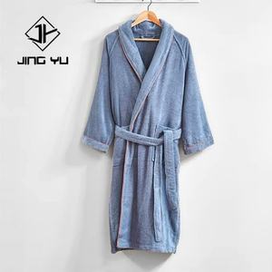 Peignoir de fabricant OEM, logo brodé personnalisé, peignoir 100% coton épaissi, vente en gros d'hôtel, peignoir unisexe - Product Image 6